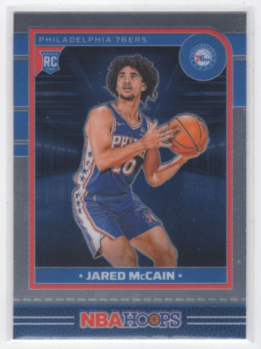 #246 2024-25 Hoops PREMIUM Jared McCain RC Philadelphia 76ers