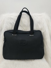 Borsa per computer vintage Lacoste/borsa per pendolari preppy, nera 15"x11"x4"