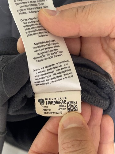 Mountain Hardwear Jacket Men XXL Gray Desna Grid Hooded Tech Fleece Pockets Zip - Picture 8 of 8