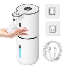 Automatic Foaming Soap Dispenser Touchless, USB Rechargeable Wall Mounted