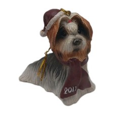 Shih Tzu Dog With Red Santa Hat 2011 Christmas Ornament Tree Decoration Unique