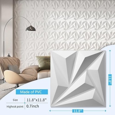 Art3d 20 Pack Decorative 3D Wall Panels 19 Sq.feet PVC Interior