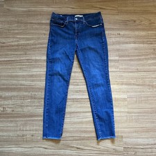 Levi's 311 Shaping Skinny Jeans Women's Size 30 Medium Wash Denim Raw Hem