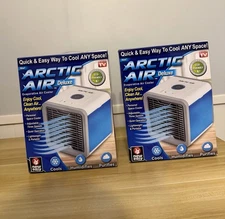 Set Of 2 Artic Air Deluxe Evaporative Portable Air Cooler Model 17013 New