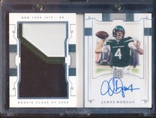 James Morgan 2020 National Treasures Rookie Jumbo Prime Patch Auto Booklet 36/99