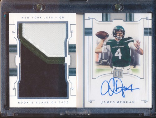 James Morgan 2020 National Treasures Rookie Jumbo Prime Patch Auto Booklet 36/99