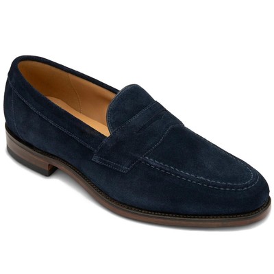 Loake Herren Imperial Halbschuhe Schuhe Marine Premium Wildleder Ledersohlen UK 7 bis UK 11