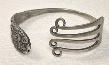 Vintage Sterling Silver Fork Cuff Bracelet