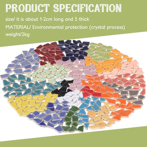 Creative DIY Mosaic Tiles - 800 Irregular Colorful Pieces for Craft Projects - Picture 4 of 9