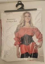 Underwraps Renaissance 3/4 Sleeve Red Costume Shirt 2X  B0904