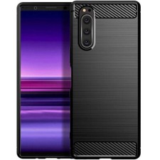 Slim Carbon Fiber Flexible TPU Cover For Sony Xperia 1 5 10 VI V IV III II Case