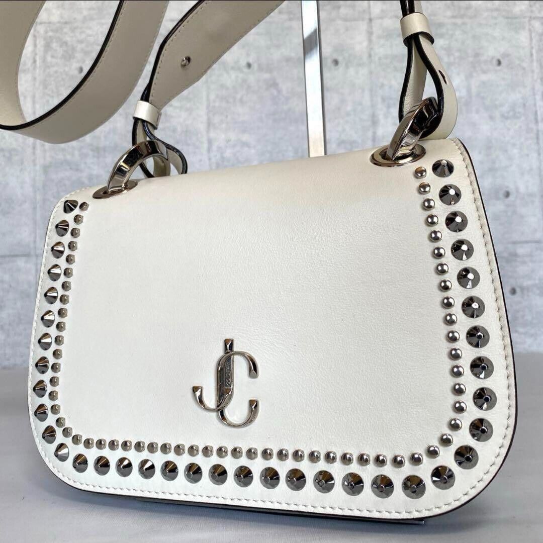 JIMMY CHOO VARENNE Studded JC logo Crossbody Shoulder Bag JIMMY CHOO VARENNE Studded JC logo Crossbody Shoulder Bag