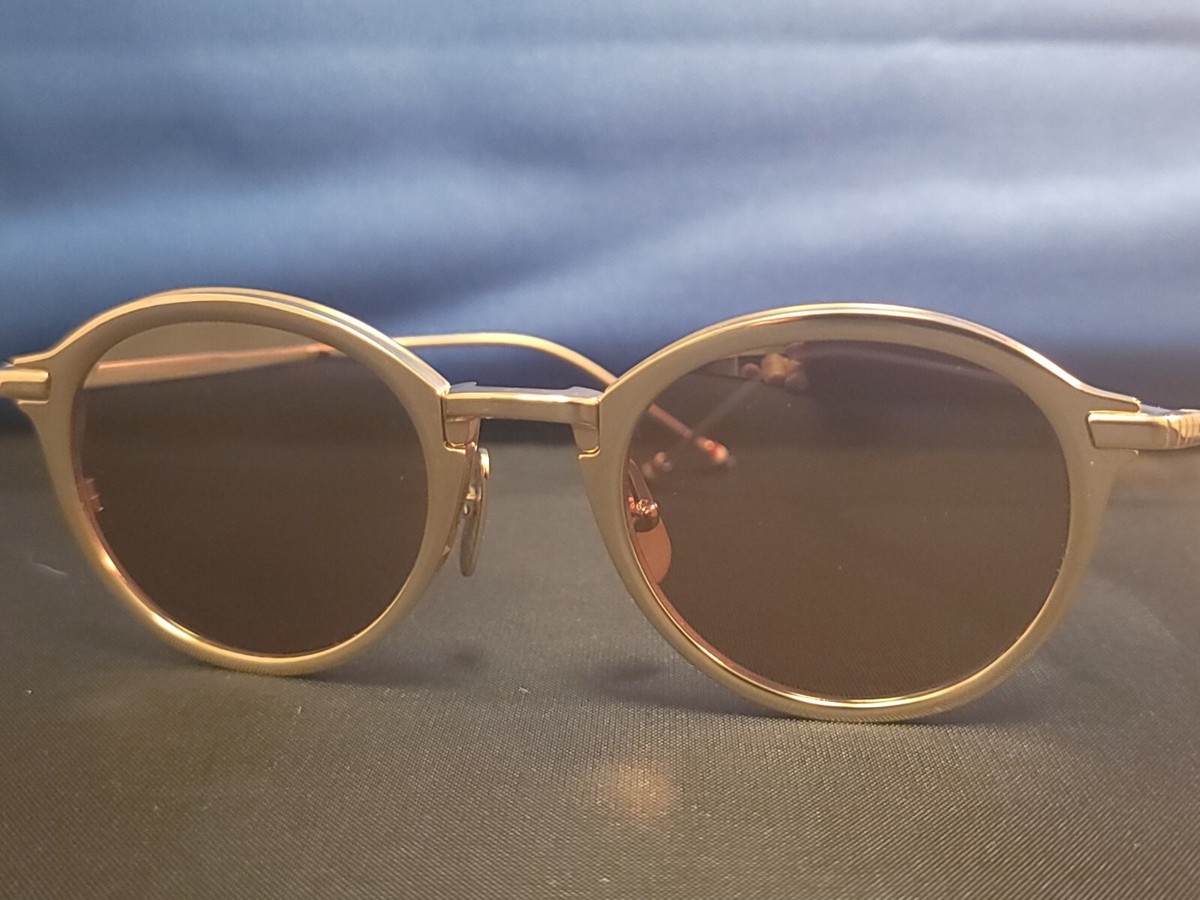 Thom Browne TB-110-C-T-GLD-48 New York Sunglass Gold Mirror Thom Browne TB-110-C-T-GLD-48 New York Sunglass Gold Mirror