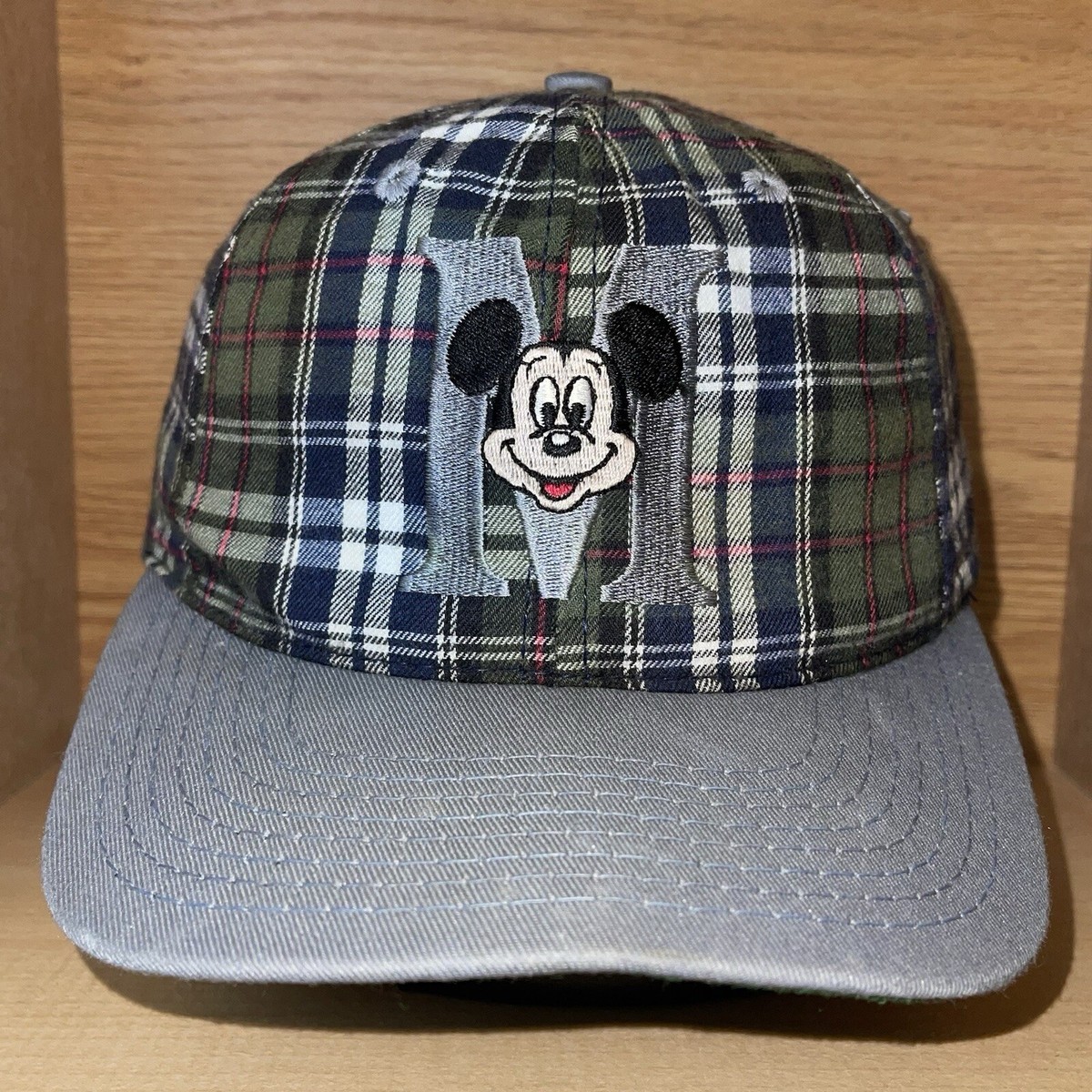 Vintage Disney- Goofy Hat Co. - Mickey Mouse Plaid Adjustable Hat 1990\'s in OS Disney Vintage Mickey Hat Adult Adjustable Plaid 90s Goofy  main image 3