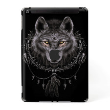 Skins Decal Wrap for Apple iPad 9.7 2017 Wolf dreamcatcher back white