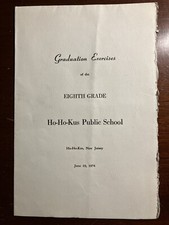 Graduation Exercises 8th Grade Ho-Ho-Kus Public School New Jersey 1974 Vtg