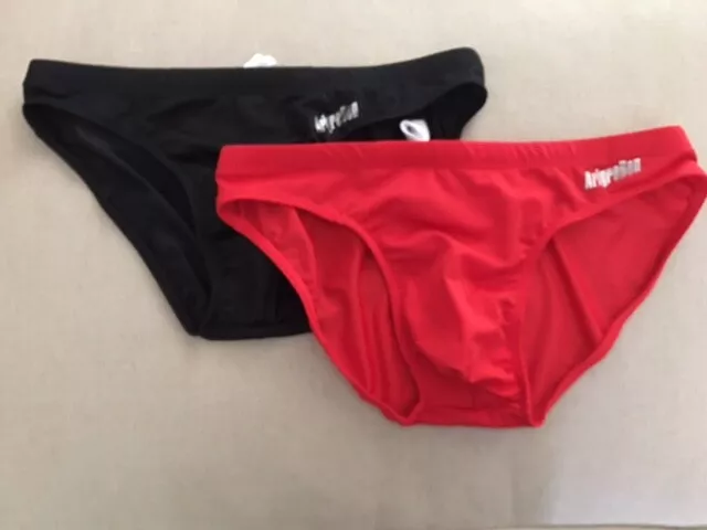 Arigreben men s low rise swim brief red or black sizes XL XXL 30