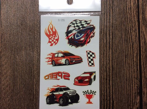 5x Racing Car Monster Truck Temporary Kids Tattoos Grow In Dark Party Favours - Picture 6 of 6