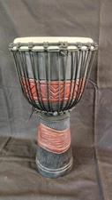 X8 Drums World Rhythm Djembe Top 12" x 23" tall 8" At Base Has Handle X8-DJ-RB-M