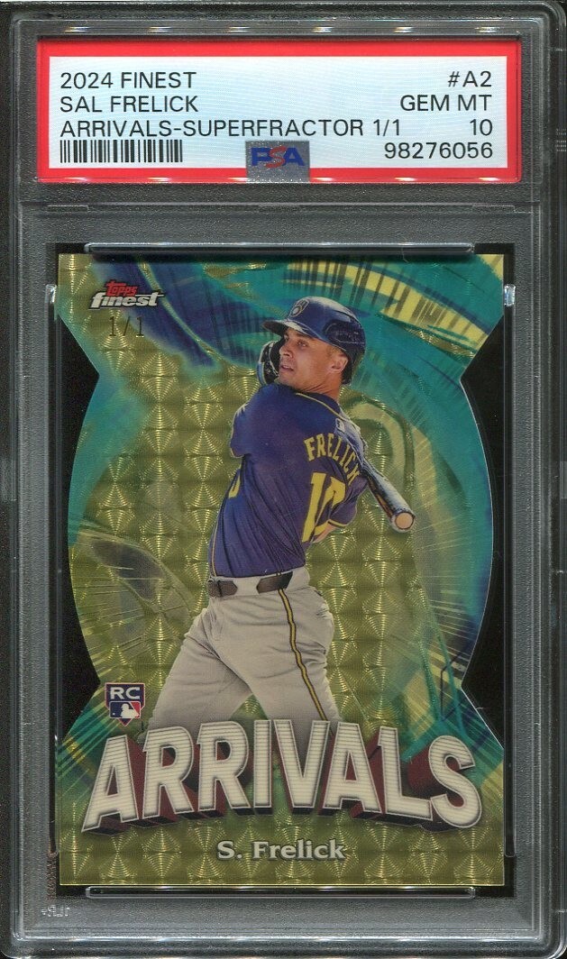 2024 Sal Frelick Rookie Card PSA 10 SuperFractor Topps Finest Arrivals 1/1 