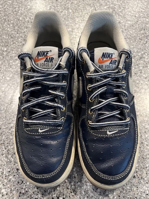 $90 Nike Air Force 1 AF1 Youth Big Kids Shoes 4.5 4.5Y Obsidian Blue 748981 401