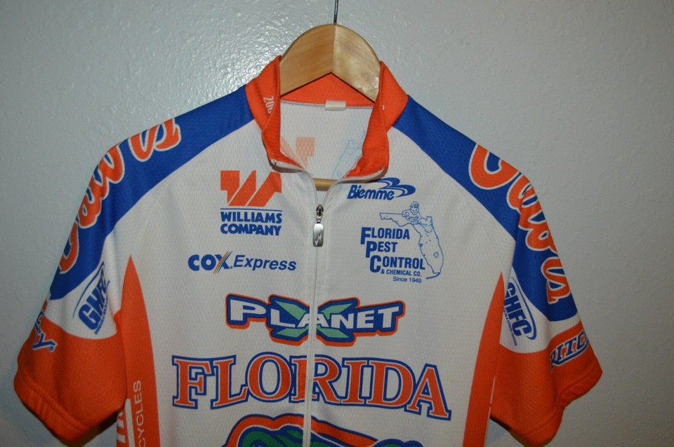Vtg 2001 University of Florida Gators Bike Cycling Jersey Mens Large