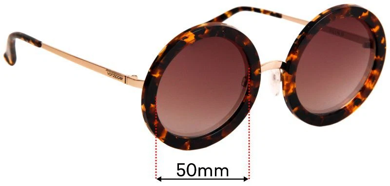 PERSOL Lenti di ricambio per occhiali da sole SFx adatte a Von Zipper Fling larghezza 50 mm