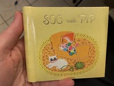 Vintage SOG with PIP Mini Photo Album for Purse Gibson Company Yellow Baby Cat