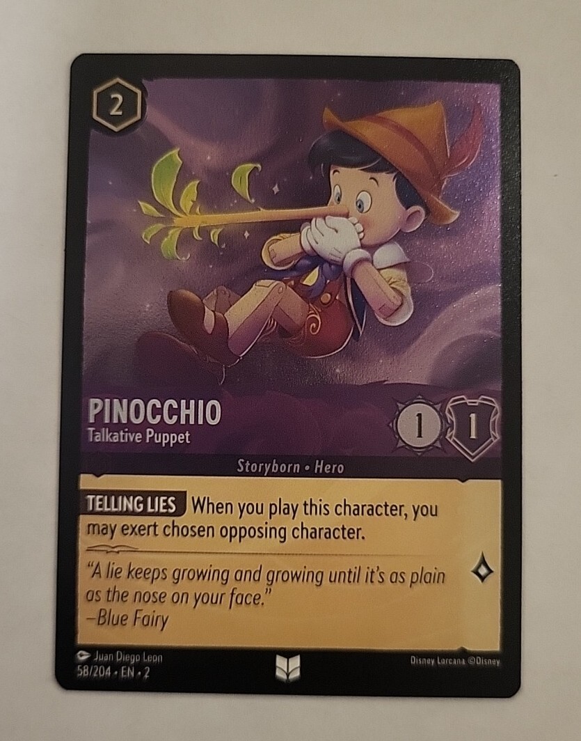 pinocchio lorcana card Pinocchio - On the Run Disney Lorcana Cards Price Guide