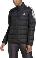 Adidas Padded Down Jacket Womens Zip Long Sleeve Pockets L BNWT RRP £100 Black