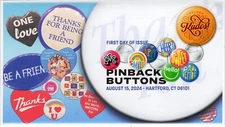 24-237, 2024, Pinback Buttons, First Day Cover, Digital Color Postmark, Kudos, A