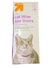 Up  Up Cat Litter Box Drawstring Liners Large 30 X 18 In - 15 Ct