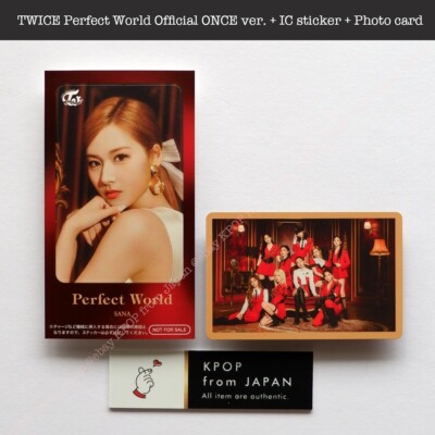 SANA TWICE Perfect World Official ONCE ver. + IC sticker + Photo