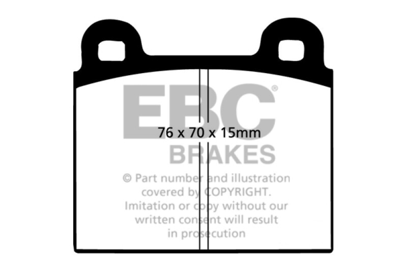 EBC for 69-75 Ferrari 246 Dino 2.4 Yellowstuff Front Brake Pads - ebcDP4103R