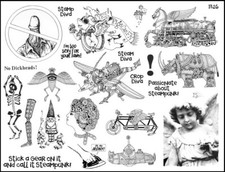 Unmounted Rubber Stamp Plate, Unmounted/Uncut Pink Rubber Stamps