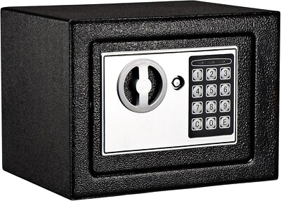 9''Alloy Steel Digital Safe Box&Key Lock Security Case Home Office Cash Valuables