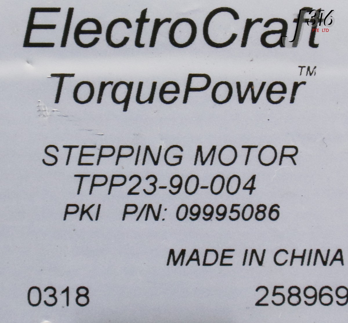 21723 ELECTROCRAFT TORQUEPOWER STEPPING MOTOR, P/N: 09995086 TPP23