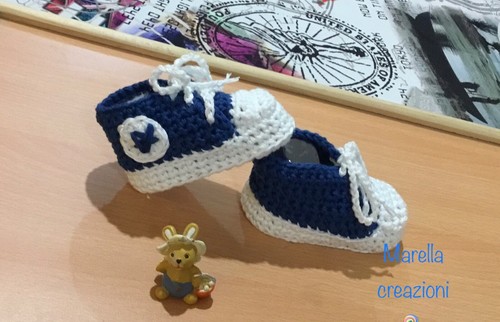 Scarpette, scarpine, scarpe neonato fatte a mano tennis | eBay