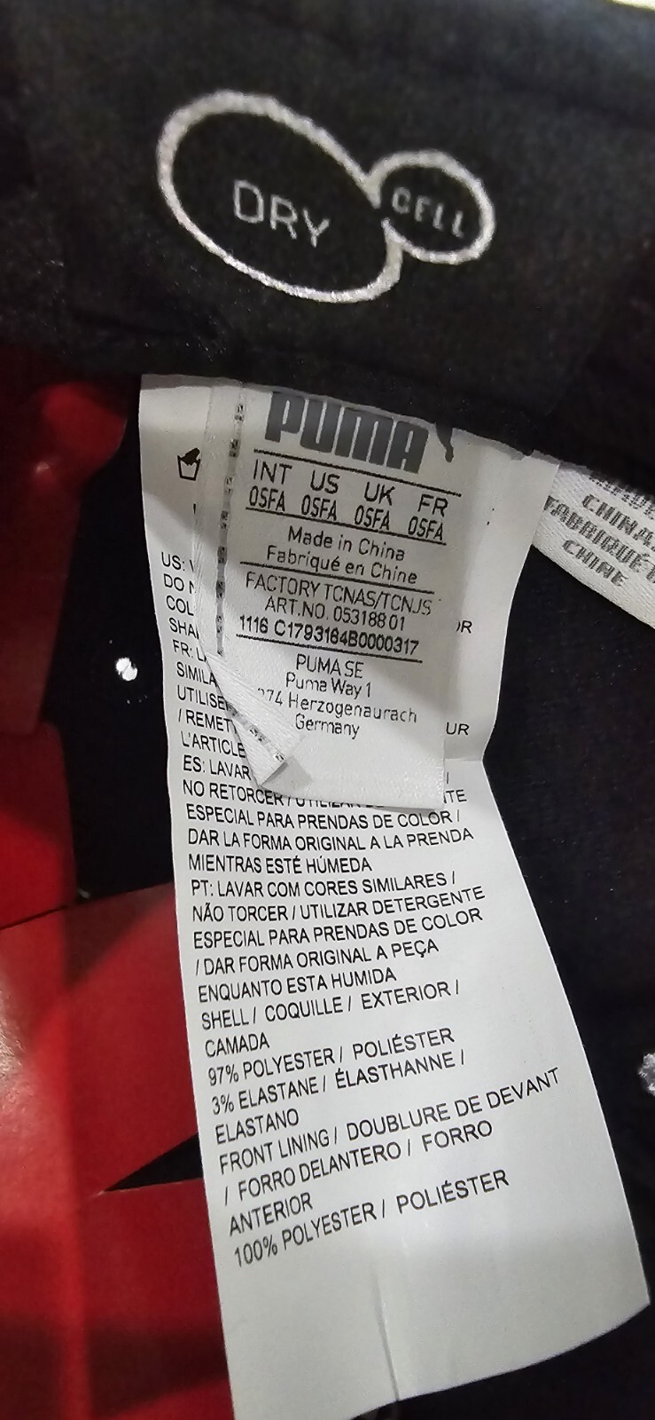 Puma Golf Hat Cap Black with White Mercedes Logo Adjustable OSFA thumbnail 9