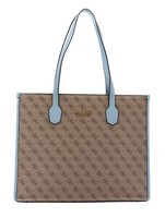 Guess Silvana Girlfriend Tote Shopper Tasche Latte Logo / Slate Hellbraun Neu