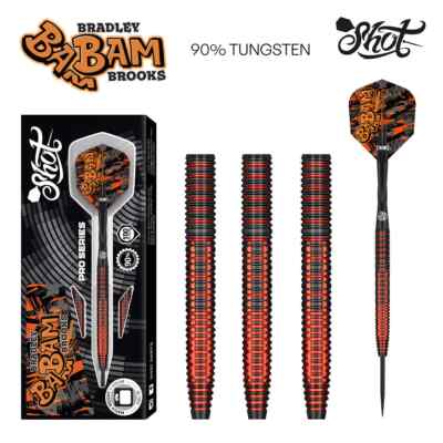 SHOT DARTS MODEL BRADLEY BROOKS 25 GRAM STEEL TIP NEW  SHIPS FREE FREE FLIGHTS