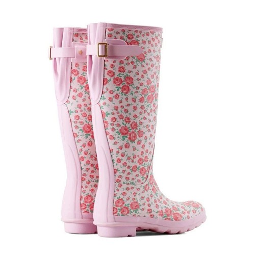 Hunter x LoveShackFancy Original Tall Rose Heart Rain Boots Size 8