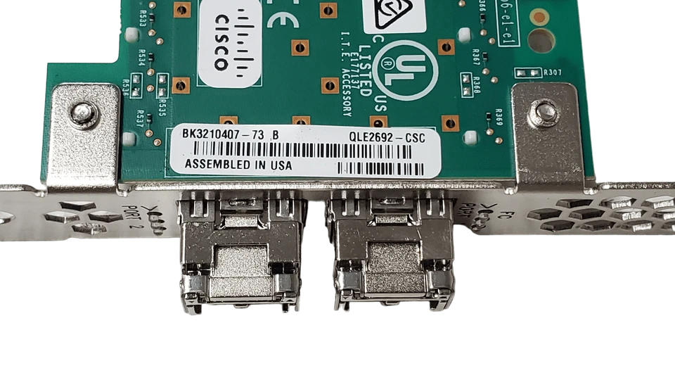 Cisco QLE2692-CSC Dual Port 16Gb HBA UCSC-PCIE-QD16GF FH Bracket w/ SFPs - Image 4 of 4