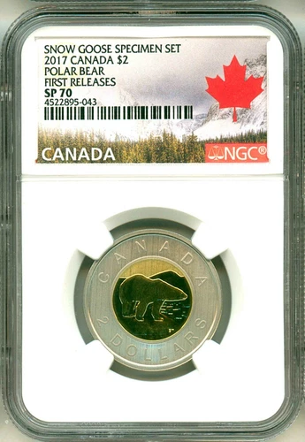 2017 Canada $2 Polar Bear From Snow Goose Specimen Set First Release NGC SP70
