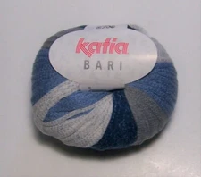 10 Balls Katia BARI 100% Machine Washable Cotton Worsted Yarn #70 BLUE GREY NAVY