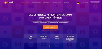 Iq Option Affiliate Partner Account mit 264,46$ Guthaben Online Partnerprogramm 