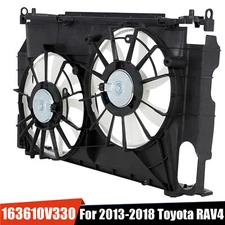 Radiator Cooling Dual Fan w/ Bracket Cover Cap For 2013-2018 Toyota RAV4 623290