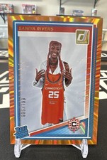 2025 Panini Donruss WNBA - Rated Rookie Saniya Rivers #92 Orange Laser /199 (RC)