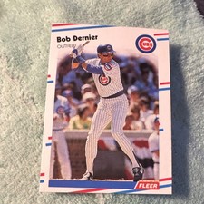Fleer 1988 Bob Dernier Chicago Cubs #417 Baseball Sports Trading Card
