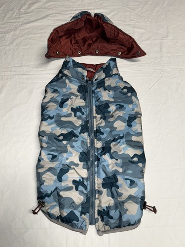 Reddy Dog Camo Puffer Jacket Blue  Camouflage Size Large Detachable Hood